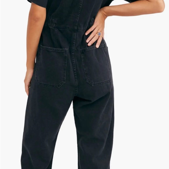 FREE PEOPLE Black Denim Jumpsuit SIZE XS - Picture 7 of 8